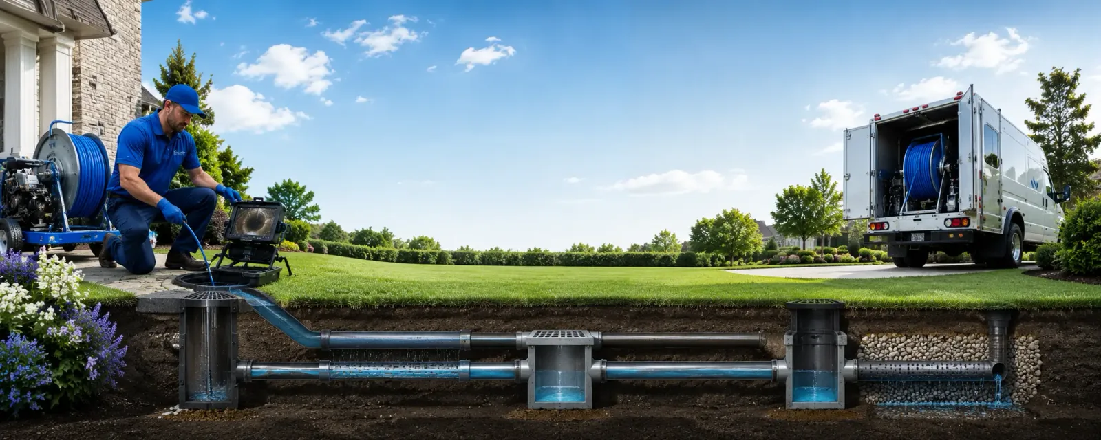 Outdoor drain cleaning information for Huntsville, OH